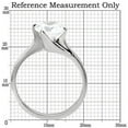 thumbnail image 2 of Womens Rings High polished (no plating) Stainless Steel Ring with AAA Grade CZ in Clear TK104, 2 of 5