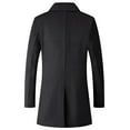 thumbnail image 4 of xxxiticat Men's Woolen Trench Coat Regular Fit Double Breasted Wool Blend Jacket Winter Pea Coat Businesss Overcoat(BL,M), 4 of 4
