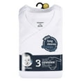 thumbnail image 3 of Gerber Baby Unisex Leisure White Sidesnap Cotton Bodysuit, 3-Pack, Sizes 0/3 Months-3/6 Months, 3 of 13