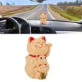 thumbnail image 4 of Fortune Cat Ornament, 4.5in Solar Powered Smiling Cat, Automatic Hand Waving Fortune Cat With Storage Box For Desk Window Car Dashboard Home Restaurant Hotel Cafe, 4 of 8