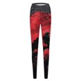 thumbnail image 4 of WULMLEO Women's Digital Skull Printted Ankle Elastic Tights Legging Red M, 4 of 7
