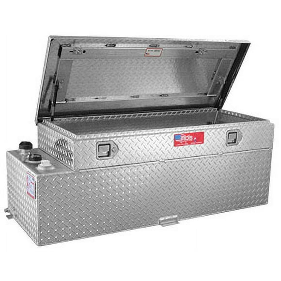 RDS Tanks Liquid Transfer Tank 74026 DOT Approved; Gasoline or Diesel; Combo; 50 Gallon Capacity; Diamond Tread; Aluminum
