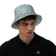 thumbnail image 5 of Yiaed Floral Print Reflective Stripe Bucket Hat Unisex Funny Outdoor Fisherman Cap Beach Sun Hat, 5 of 5
