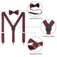 thumbnail image 1 of Ensembles de Bretelles pour Enfants Bretelles Réglables avec Nœuds Idée Cadeau pour Garçons et Filles (Rouge Vin), 1 of 5