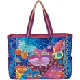 thumbnail image 2 of Laurel Burch Oversized Tote 20.5"X5.5"X15"-Cats W/Butterflies, 2 of 2