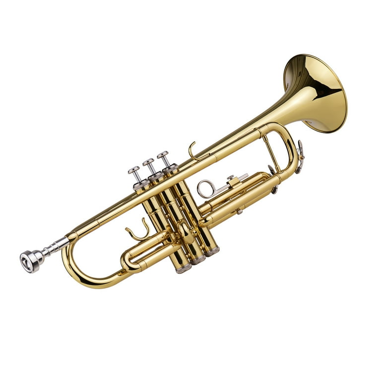 Andoer Trumpet Bb B Flat Brass Exquisite with Mouthpiece Gloves