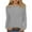 Gray a1, variant on LWITHSZG Long Sleeve Shirts for Women Fall Winter Fashion Waffle Knit Tops Casual Loose Lightweight Basic Tees Comfy Going Out Blouses