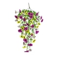 thumbnail image 2 of Amketima Outdoor Artificial Hanging Flowers Lifelike Fake Plants Pansy for Courtyard Garden Decoration 29.52 Inch UV Resistant No Maintenance, 2 of 6