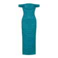 thumbnail image 6 of LEAVINGSUO Summer Dresses For Women Fashion Skirt Sleeveless Off-The-Shoulder Sleeveless High Waist Dresses Solid Color Mint Green S, 6 of 6