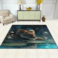 thumbnail image 3 of Area Rug Indoor 63"x48"in Non-Slip Wear Resistant Floor Mats Soft Large Carpets for Living Room Bedroom Home Decor Resting Lion, 3 of 7