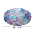 thumbnail image 3 of Herrnalise Tie Dye Shaggy Round Rug for Kids Room, Furry Faux Fur Circle Area Rug for Girls Boys Bedroom, Multi-Color Fluffy Circular Rugs for Teens Dorm Nursery Room Decor (Blue Purple,), 3 of 6