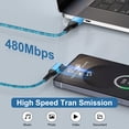 thumbnail image 4 of Type C Charger Fast Charging, 3 Pack Charger Block with USB C Charging Cable 6FT, Type C Block USB C Wall Charger Adapter Plug Brick Cube Charger Station Power Base Android Phone Charger, Blue, 4 of 7