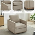 thumbnail image 5 of Lovableguy Modern Swivel Accent Chair Set of 2,360 Degree Upholstered Barrel Chair Armchair,Comfy Single Sofa for Living Room Bedroom Nursery,Chenille,Taupe, 5 of 11
