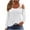 White, variant on cfhntfmh Womens Dressy Casual Shirts Lounge Scoop Neck Long Sleeve Tunic Tops Trendy Cold Shoulder Cable Knit T-Shirts