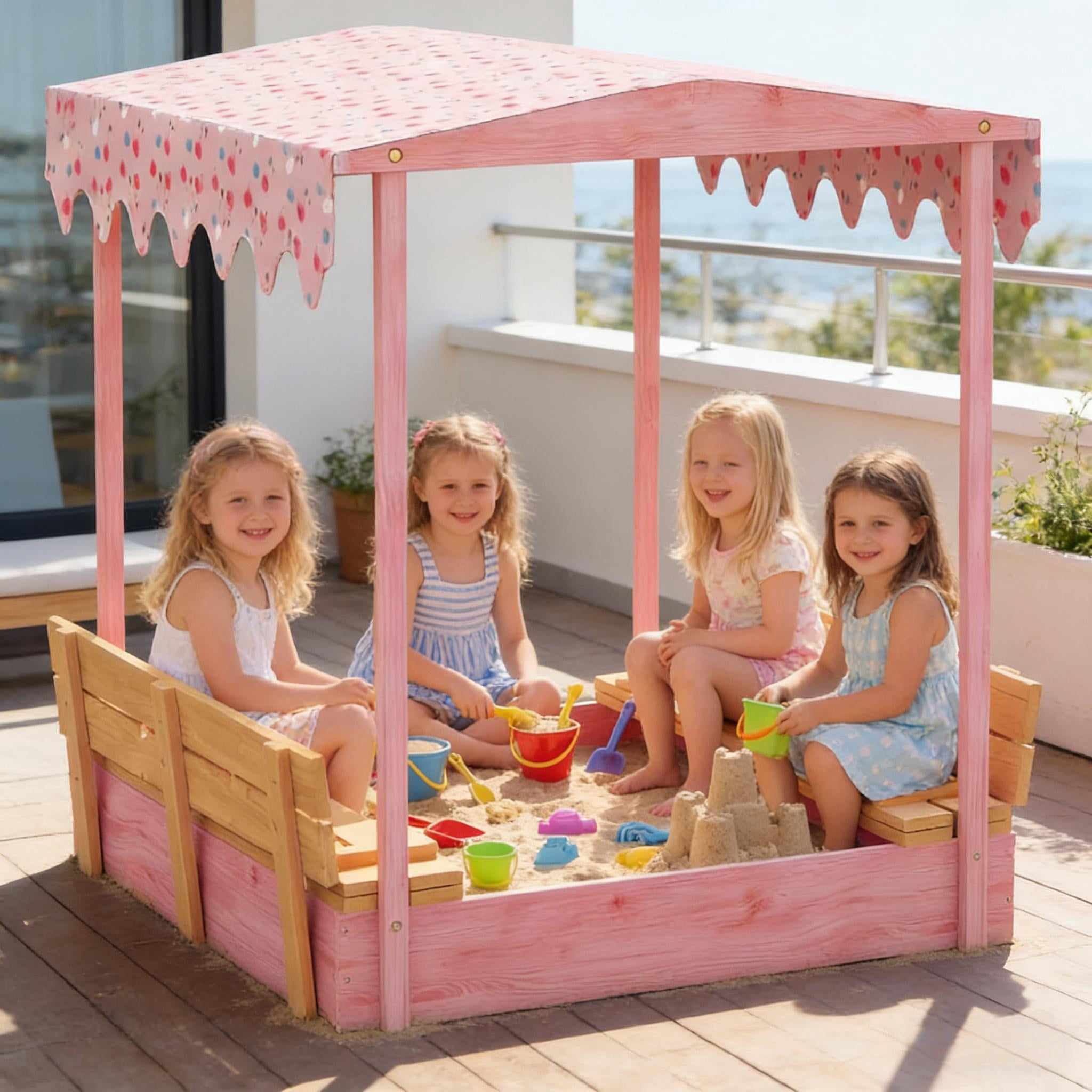Outdoor Kids Wooden Sandbox