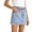 Light Blue, variant on Girls Jean Skirts, Elastic Waist Summer Casual A-Line Denim Skirts Mini Skirts Blue Size 10-11T