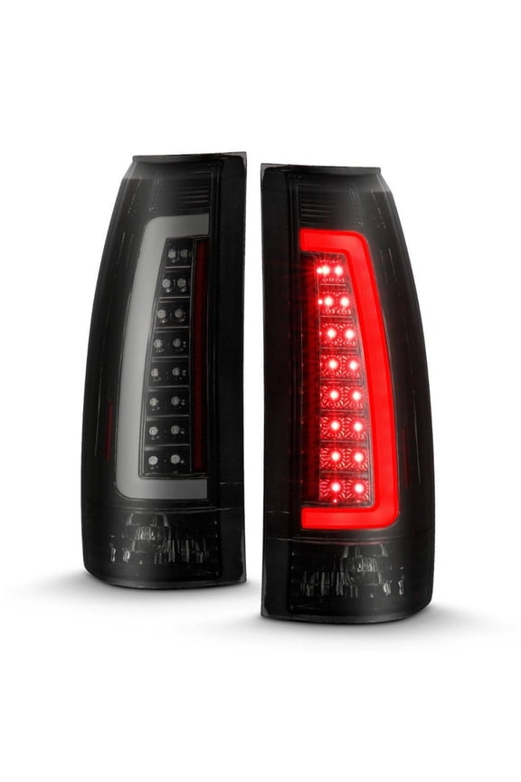 ANZO For GMC V1500 Suburban 88-91 Tail Lights LED Black Housing Smoke Lens Pair | 311345