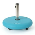 thumbnail image 4 of GDF Studio Louise Outdoor Concrete 80lb Round Umbrella Base, Teal, 4 of 5