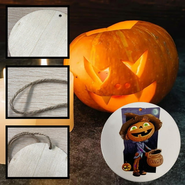 Leutsin 10PC Vintage Pumpkin Scene Halloween Tree Ornament Funny Pumpkin Decor DIY