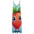 thumbnail image 6 of Lots of Little Strawberries Sleeveless Dress Dresses Women Summer Women's Summer Clothing, 6 of 9