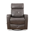 thumbnail image 2 of CoalComfort Zero Wall Swivel Recliner -Charcoal Leather, 2 of 3