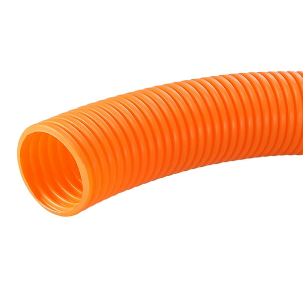 Uxcell Wiring Loom Tubing Corrugated Flexible Conduit Hose 4M/13ft, 36mm/0.42" ID Orange for