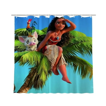 Moana Shower Curtain Bathroom Decoration Bath Curtain Waterproof Shower Curtain Home Decor 72 × 72 inch