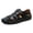 Dark Blue#25, variant on HAJWOH Men's Stylish Leather Hollow Sandals, Men's Closed Toe Leather Dress Sandals Non-Slip Outdoor Hiking Shoes, Summer Anti-Slip Beach Sandal with Adjustable Strap
