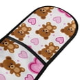 thumbnail image 2 of Dailycode Double Sided Oven Mitt with Loop Heat Resistant Kitchen Long Potholders 7" x 35" Cute Bear Heart, 2 of 6