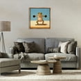 thumbnail image 2 of Stupell Industries Exercise Weights Frog Sports & Sports Teams Painting Brown Floater Framed Canvas Art Print Wall Art, 25 x 25, 2 of 9