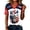White, variant on Women's USA 2026 Statue of Liberty Soccer V-Neck T-Shirt Graphic National Team Pride Top Casual Everyday Wear M