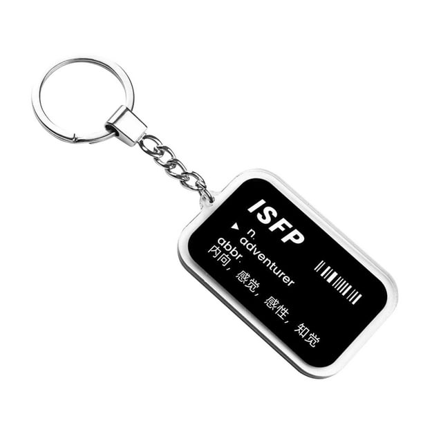 Llavero con palabras de personalidad, colgante de dibujos animados, llavero de metal. Estilo norte