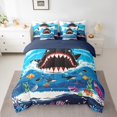 thumbnail image 2 of Erosebridal Cartoon Shark Comforter Set Queen Size 7 Pieces Fish Ocean Creature Themed Bedding Set Underwater Animal Pattern Bed in a Bag with Comforter,Sheets, 2 of 5
