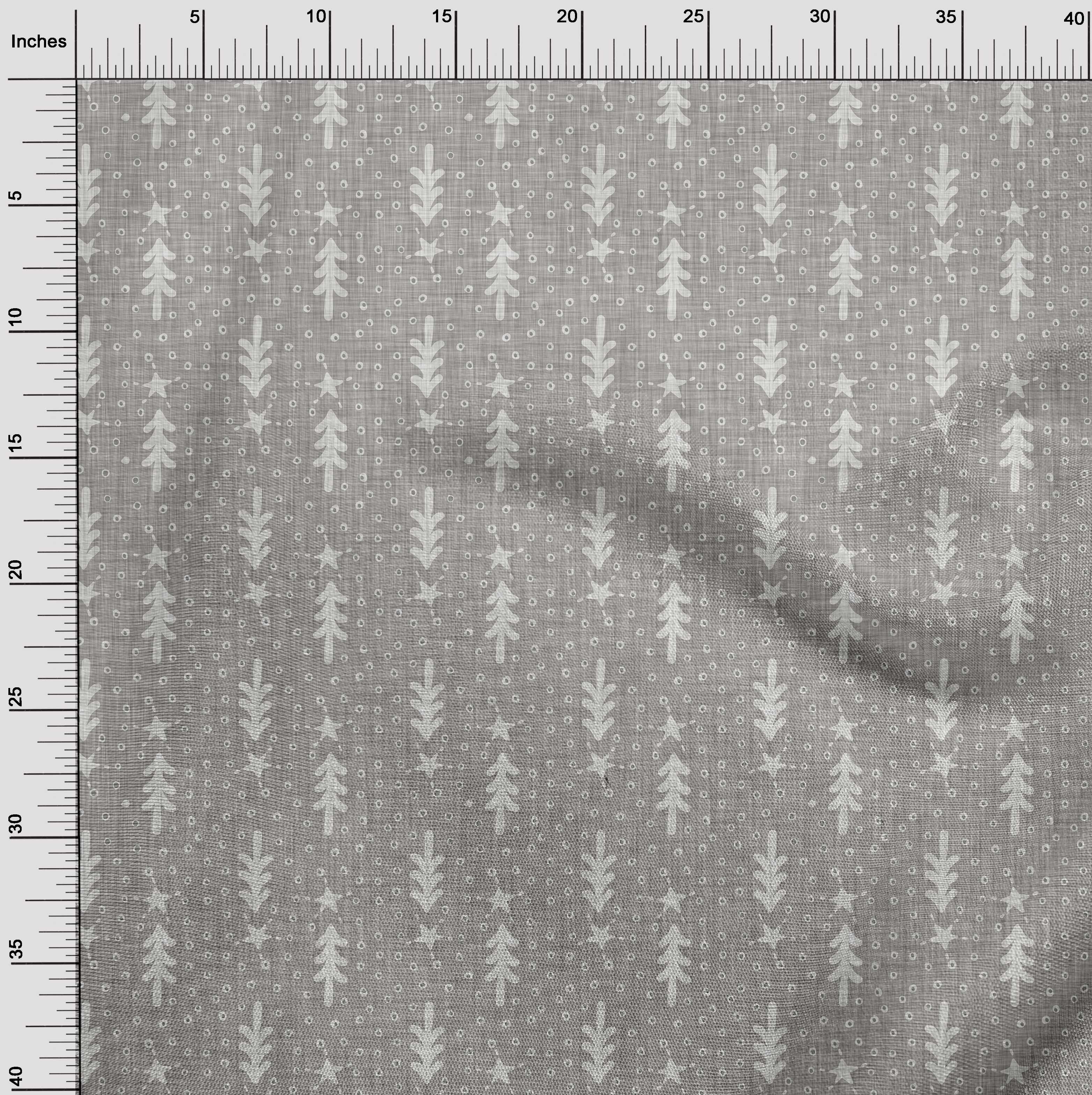 oneOone Velvet Dusty Gray Fabric Merry Christmas Quilting Supplies Print Sewing Fabric By The Yard 58 Inch Wide
