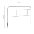 thumbnail image 3 of Modway Serena Rustic Farmhouse Steel Metal Full Headboard in White, 3 of 4