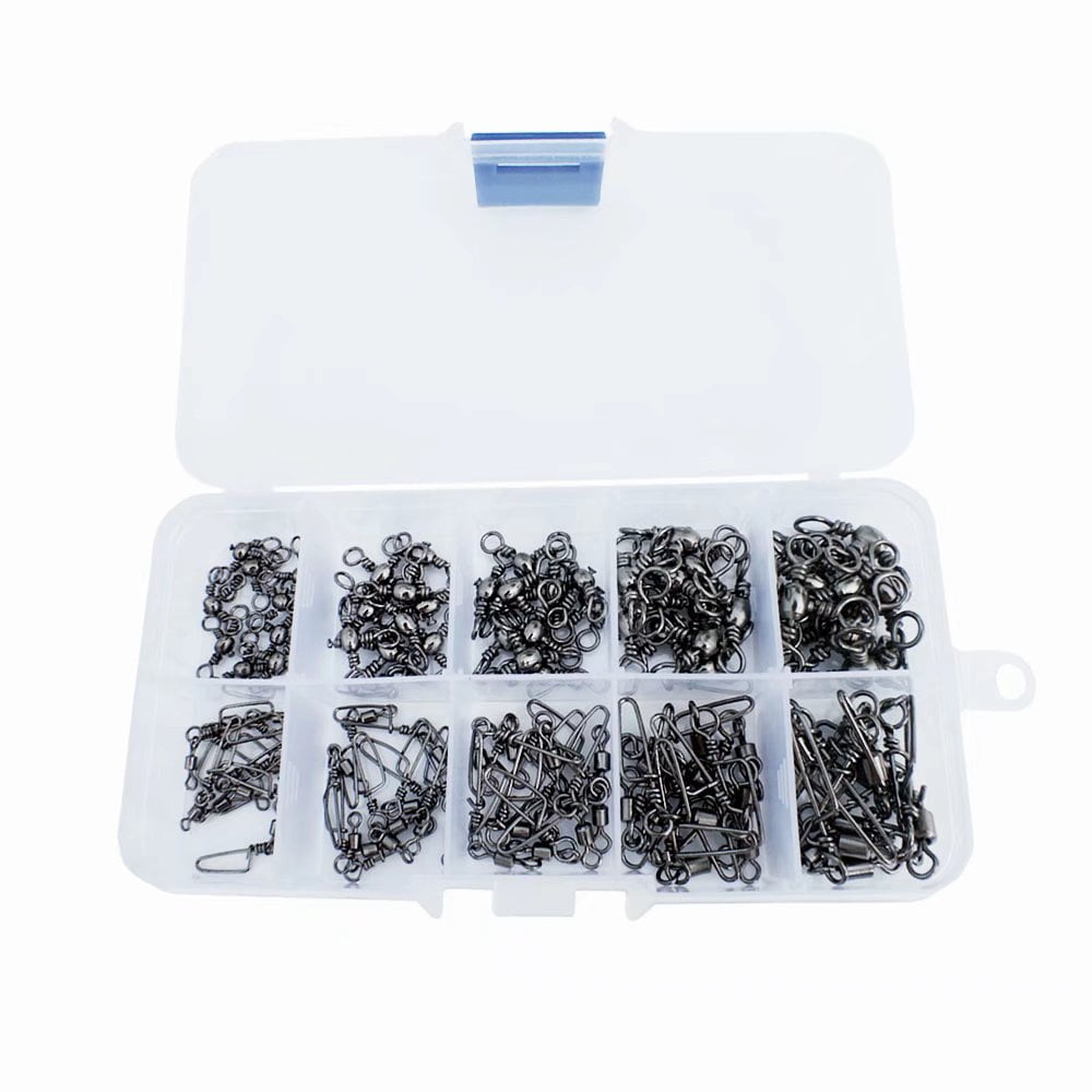 LINKPAL 500pcs Small Fishing Hooks, Assorted Kit with 10 Sizes, Black  Silver, High Carbon Material - Walmart.com