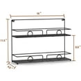 thumbnail image 7 of Auledio 2 Pack 2 Tier Metal Spice Rack Organizer Wall-Mount Seasoning Jars Shelf Metal Wire Design for Kitchen Countertop , Black, 7 of 7