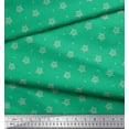 thumbnail image 3 of Soimoi Green Rayon Crepe Fabric Artistic Floral Printed Craft Fabric by the Yard 46 Inch Wide, 3 of 3