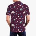 thumbnail image 4 of Balery Space Dinosaur Printed Men’s Short Sleeve Polo Shirt, Midweight Men's Shirt,Golf Polo shirts -, 4 of 9