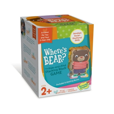 Peaceable Kingdom Where's Bear? Toddler Hide and Find Stacking Block Game for 2 Year Olds and Up