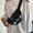 Black, variant on Crossbody Chest Bag Lightweight Stylish And Versatile Small Waist Bag With Adjustable Strap For Travel Sports Running