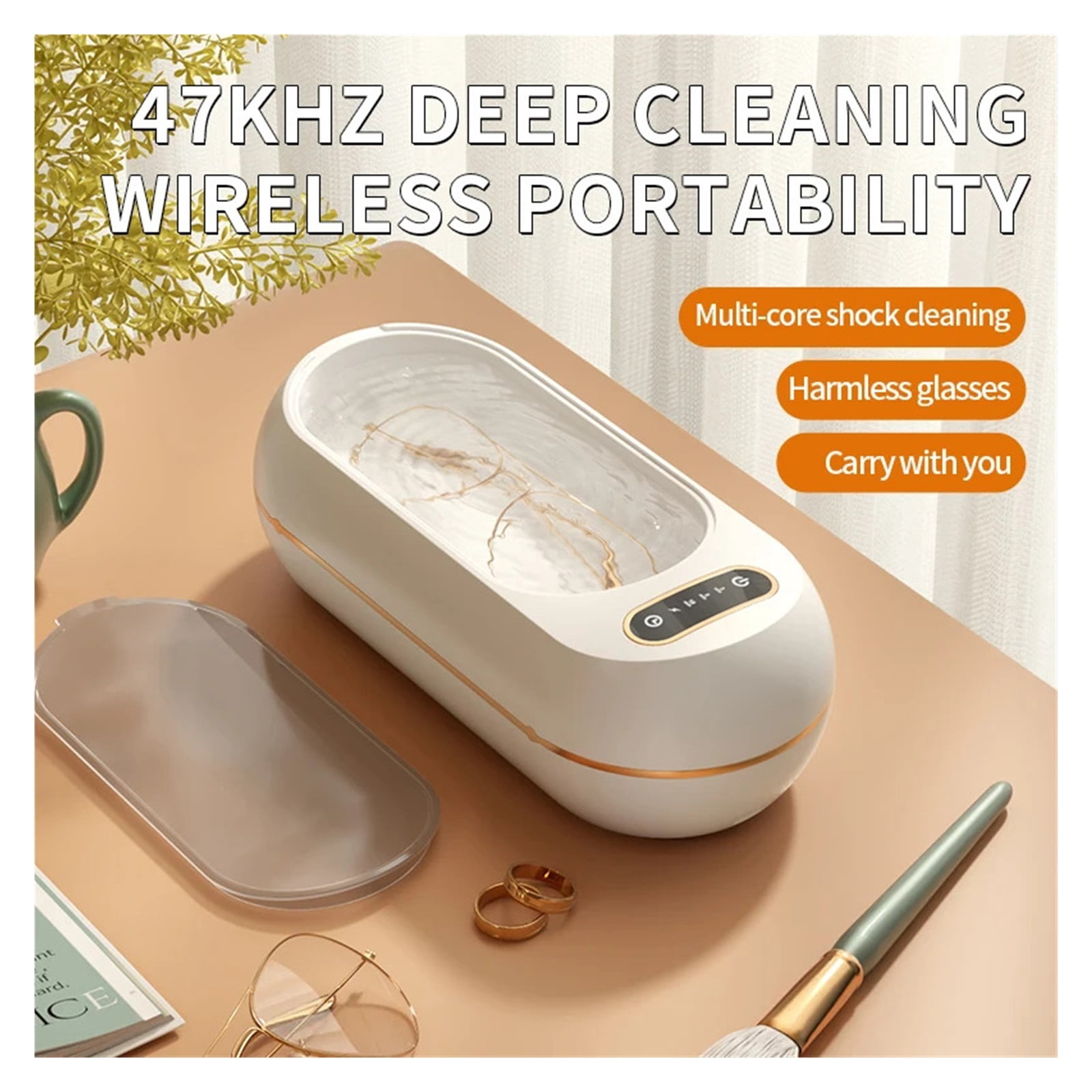 Mini Ultrasonic Eyewear Cleaner, Jewelry, Watch High-Frequency Vibration Charger, Home Accessory