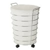 Honey Can Do Chrome Wire Rolling Laundry Hamper