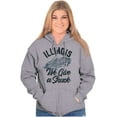 thumbnail image 4 of Illinois Give A Shuck Funny IL Corn Unisex Fleece Graphic Zip Up Hoodie Brisco Brands 2X, 4 of 5