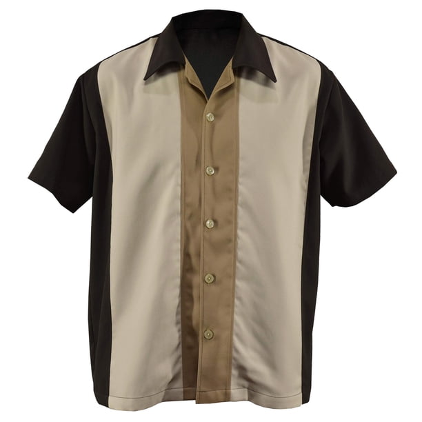 Hawaiian Shirt For Men, Men's Vintage Button Down Bowling Shirts Short Sleeve Summer Beach Shirt L