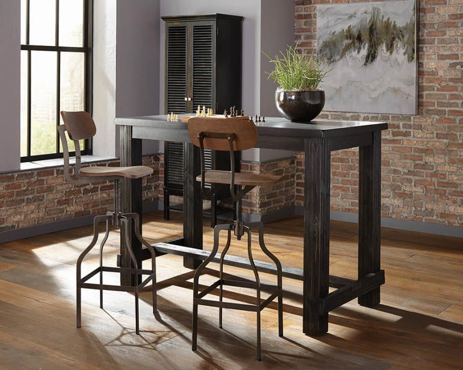 Photo 1 of Scott Living Industrial Light Brown and Bronze Bar Stool