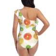 thumbnail image 6 of Yiaed Colorful Lemons Print Women One Piece Swimsuits Tummy Control One Shoulder Bathing Suits Pattern Ruffle Swimwear-XX-Large, 6 of 8