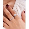 thumbnail image 4 of Alianza de boda IMOLOVE Moissanite de plata de ley 925 Sz 8.5, 4 of 8