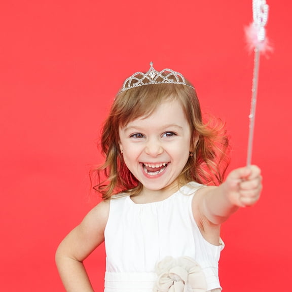 ELAYARD Bride Headdress Rhinestone Tiara 1Set for Wedding Bridal Crown Silver