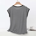 thumbnail image 6 of Warop Women's Sleeveless Round Neck Casual Top, Fashion Striped Modal Fabric, Breathable and Comfortable for Spring Summer and Daily Wear, 6 of 8